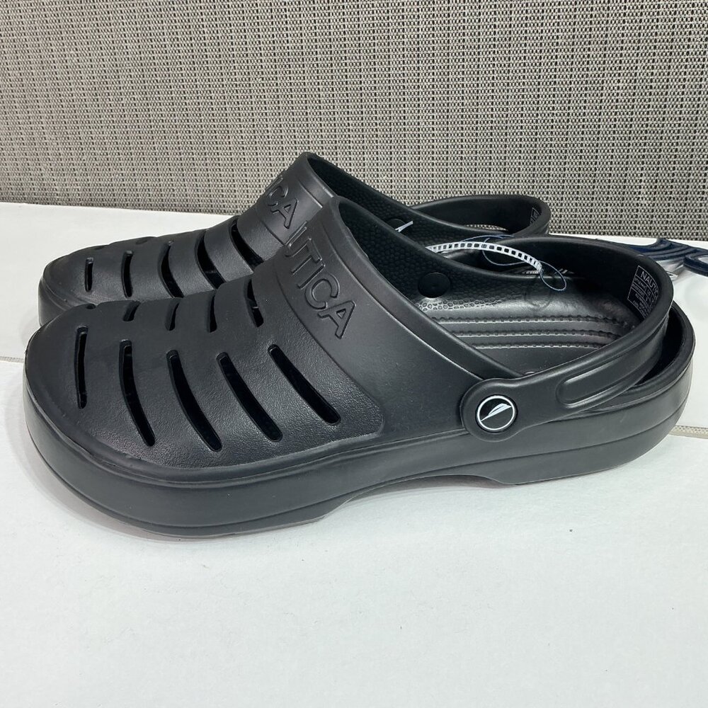 Nautica Men's River Edge Black Clogs Size 9 Woman's Size 11Comfortable Slip-On